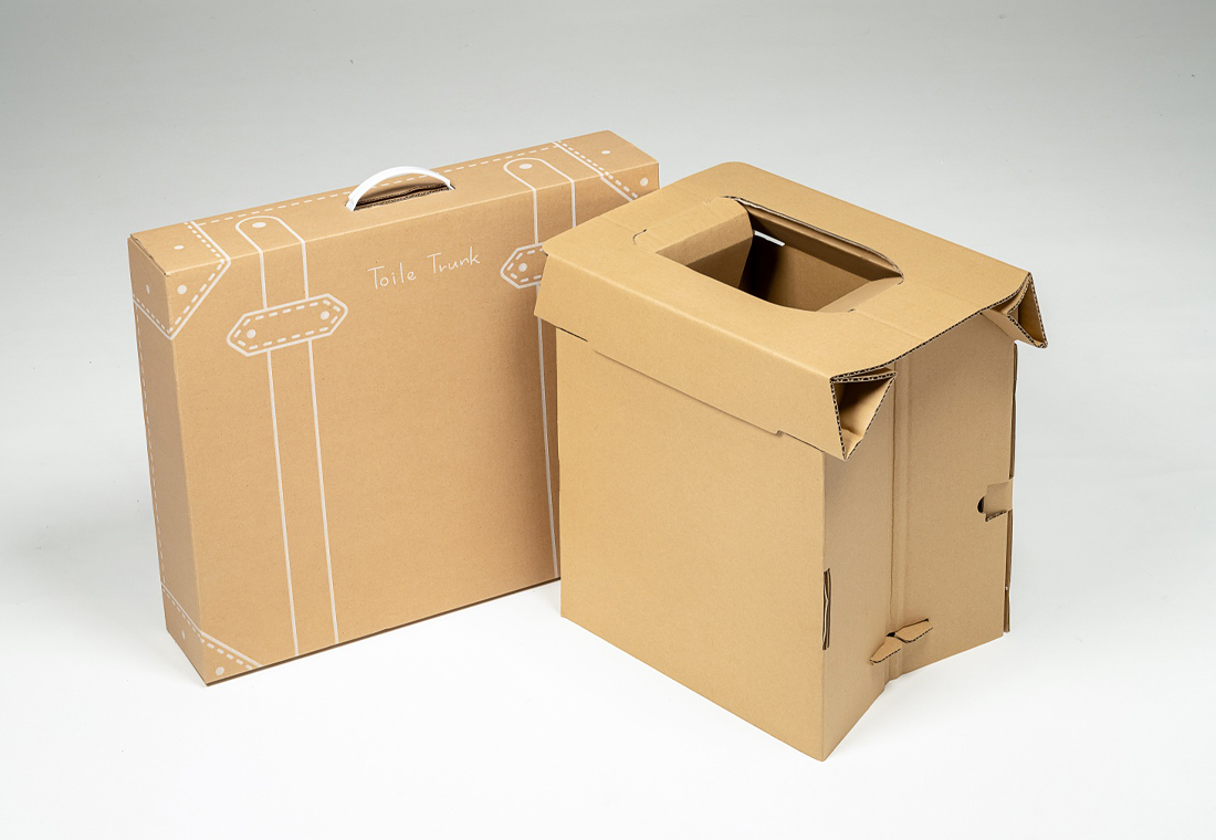 段ボール製簡易トイレ