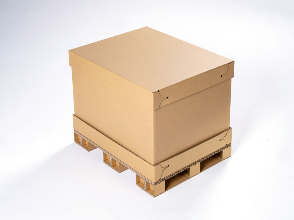 段ボール製パレット出荷梱包